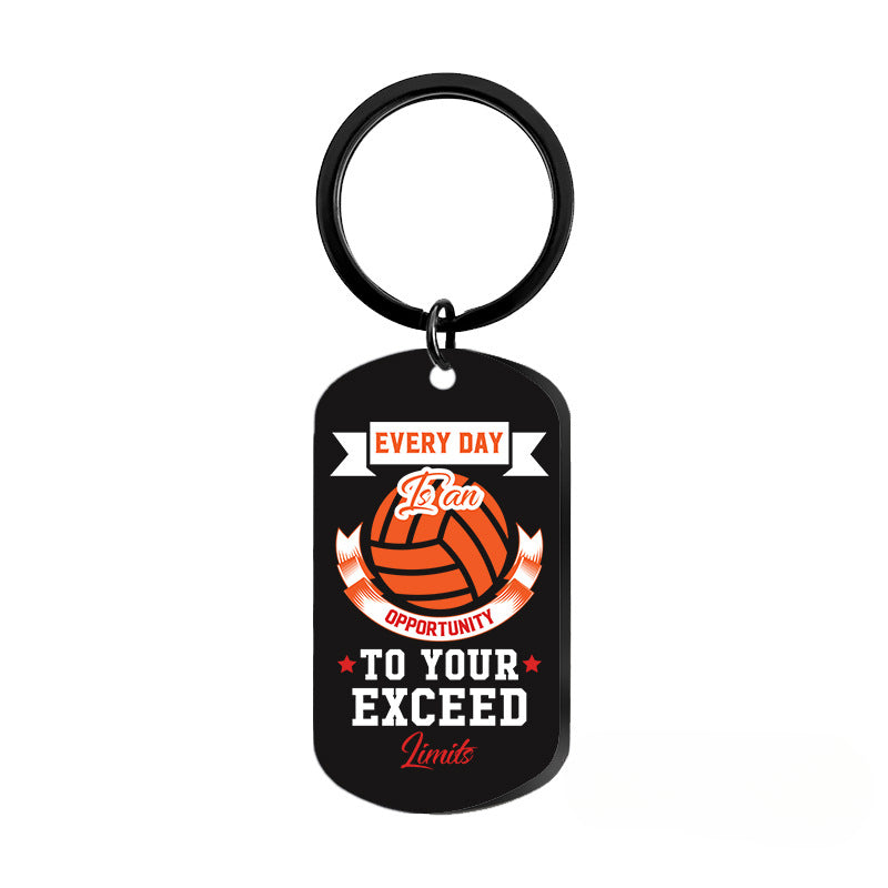 Wholesale Volleyball Sports Metal Keychains
